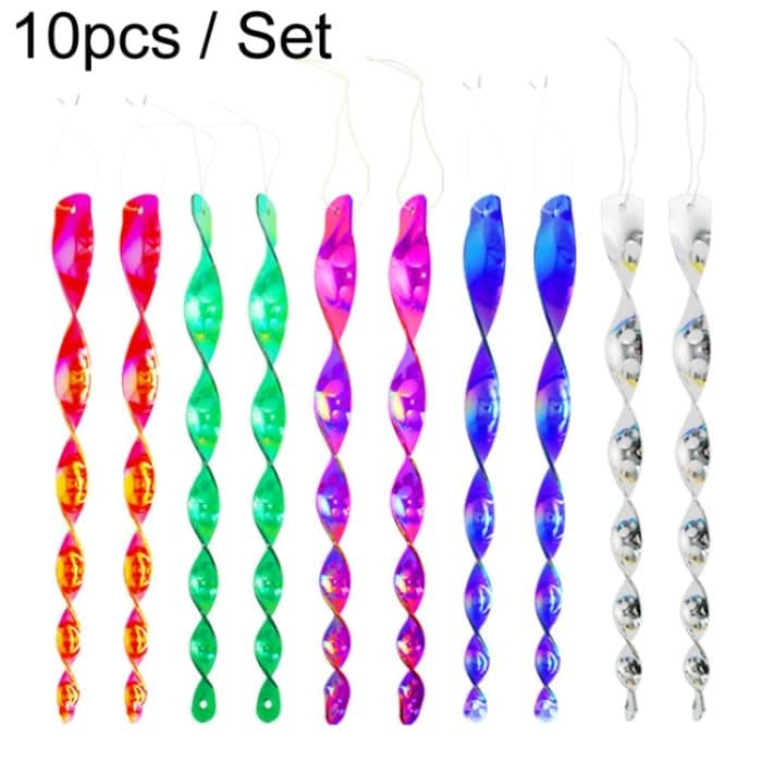 30cm Laser Vogelabwehr Spirale Wind Reflektierende Stick Obstgarten Balkon Garten Dekoration, 10pcs / Set, 12pcs / Set – Bild 1