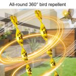 30cm Laser Vogelabwehr Spirale Wind Reflektierende Stick Obstgarten Balkon Garten Dekoration, 10pcs / Set, 12pcs / Set – Bild 6