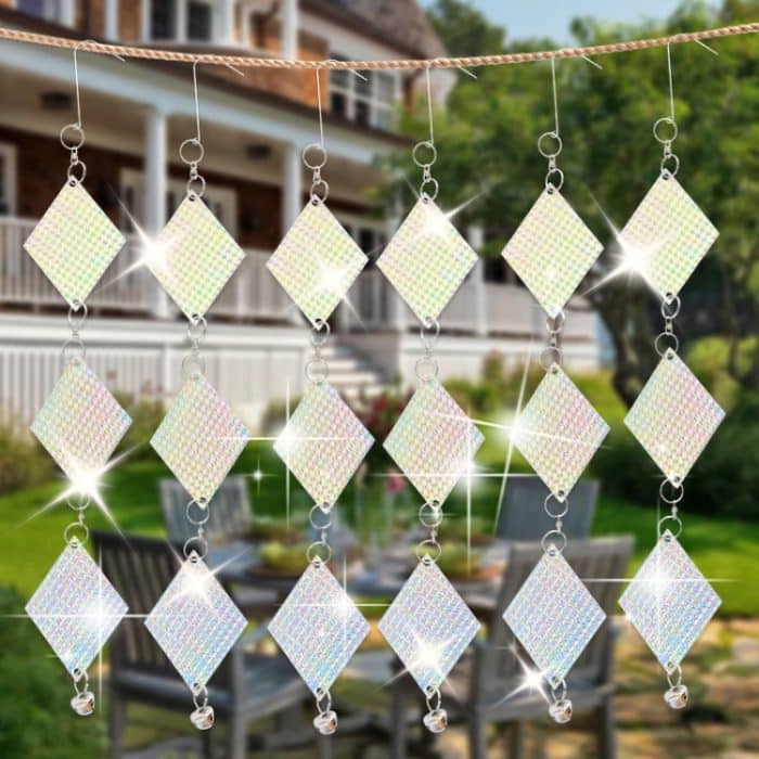 Balkon Laser Reflektierende Vogel Repeller Garten Dekoration Vogel Abweisend Band, Diamond Shape – Bild 2