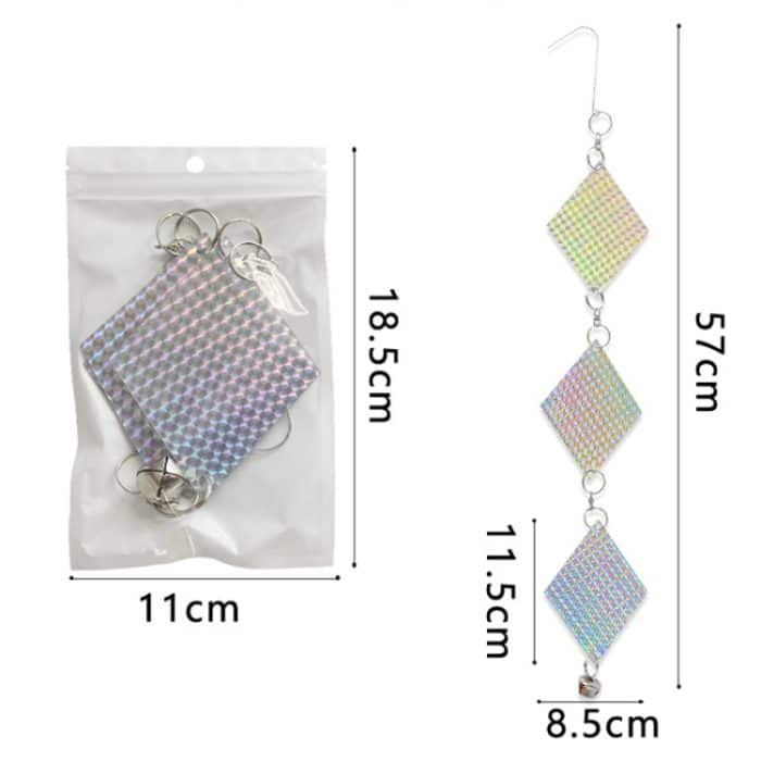 Balkon Laser Reflektierende Vogel Repeller Garten Dekoration Vogel Abweisend Band, Diamond Shape – Bild 3