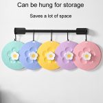 Niedliche Blume Silikon Frische Deckel Küche Haushalt Lebensmittel Staubdicht Abdeckung, Small, Medium, Large – Bild 9