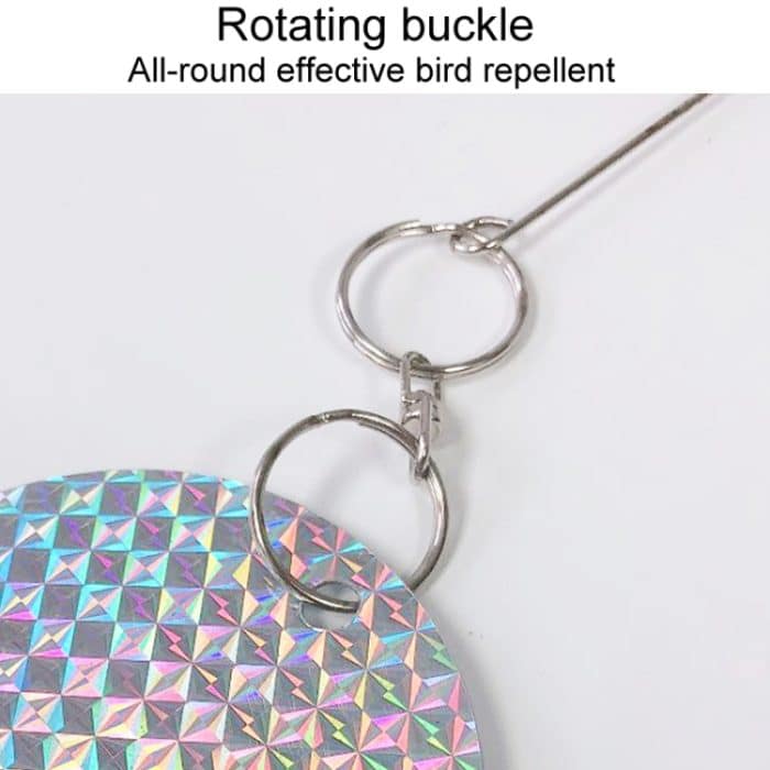 Vogelabwehr für den Garten, dekoratives rundes hängendes Laser-Reflexstück – Bild 4