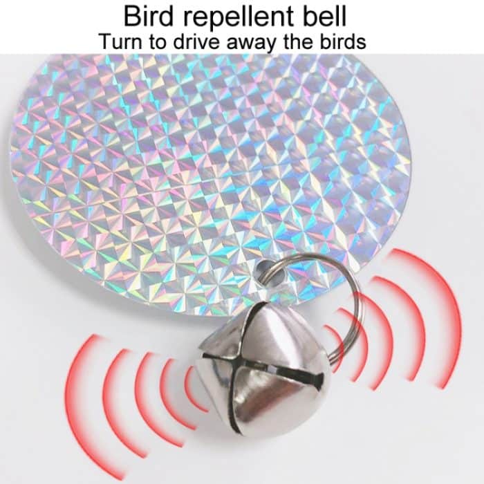 Vogelabwehr für den Garten, dekoratives rundes hängendes Laser-Reflexstück – Bild 5