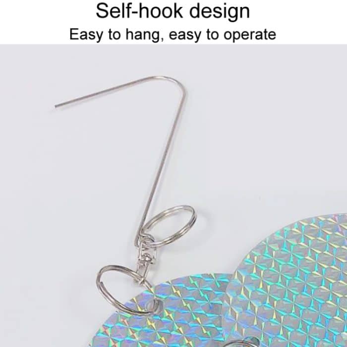 Vogelabwehr für den Garten, dekoratives rundes hängendes Laser-Reflexstück – Bild 6