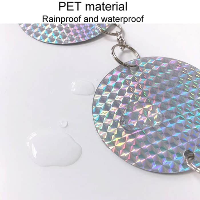 Vogelabwehr für den Garten, dekoratives rundes hängendes Laser-Reflexstück – Bild 7