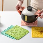 Wärmeisolierende Silikonmatte für den Haushalt, quadratisch, für die Küche, hochtemperaturbeständig, zum Backen, Tischset, 9.5cm, 17cm – Bild 2