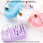 30 Löcher Nail Art Bohrer Aufbewahrungsbox staubdichtes Display Rack mit Reinigungsbürste – Bild 9