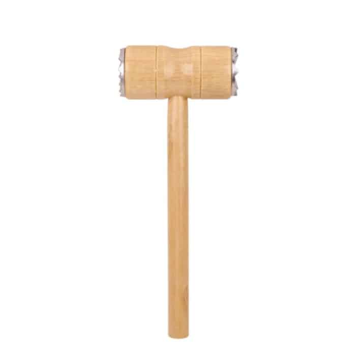 TBD0605285801A.jpg Multifunktionaler doppelseitiger Fleischhammer mit Holzgriff, Küchensteak-Sehnenbrecher – Bild 1