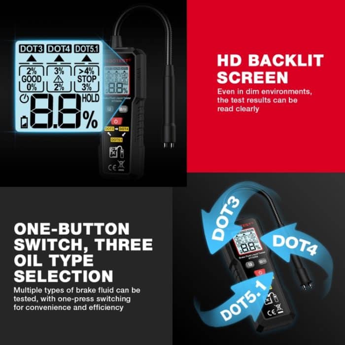 HABOTEST Feuchtigkeitstester für Bremsflüssigkeiten von Autos und Motorrädern – Bild 8