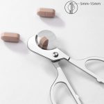 Tragbarer Pillenteiler aus Edelstahl, Schere zum Dosieren von Zigarren, Oval Handle, Oval Handle+Silicone Case, Round Handle Silver, Round Hanlde Gold – Bild 4