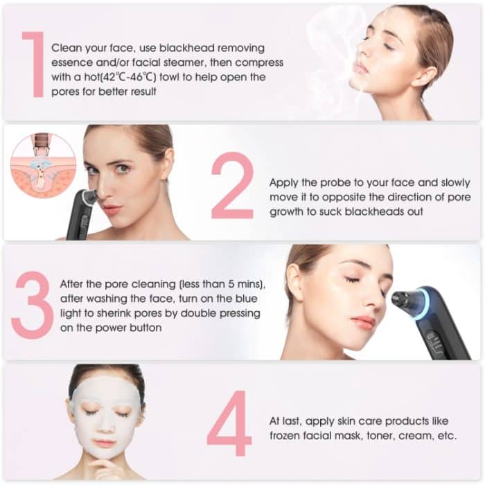Elektrisches Schönheitsinstrument, Gesichtsporenentferner, Mitesser-Akne-Reiniger, XPRE202 – Bild 8