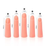 5 teile/satz Nail art Silikon Gefälschte Finger Einsetzbar Nagel Stück Praxis Finger Formen, With Magnet, Without Magnet – Bild 3