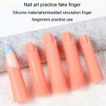 5 teile/satz Nail art Silikon Gefälschte Finger Einsetzbar Nagel Stück Praxis Finger Formen, With Magnet, Without Magnet – Bild 6
