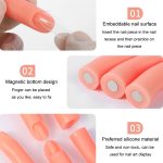 5 teile/satz Nail art Silikon Gefälschte Finger Einsetzbar Nagel Stück Praxis Finger Formen, With Magnet, Without Magnet – Bild 7