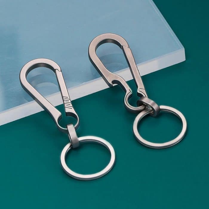 Titanlegierung Auto Schlüsselanhänger Multifunktionaler einfacher Verlustschutz Gürtel Charm Ring, Classic Model, Upgrade Model – Bild 2