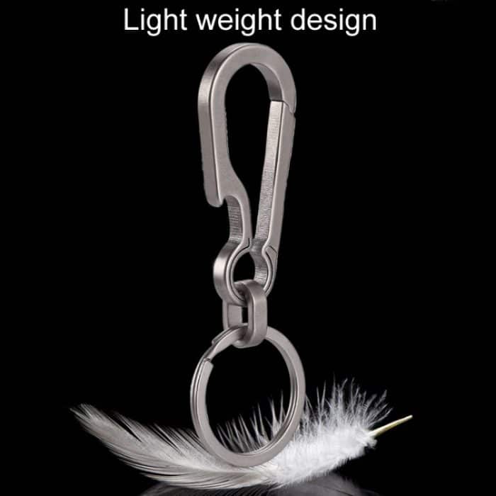 Titanlegierung Auto Schlüsselanhänger Multifunktionaler einfacher Verlustschutz Gürtel Charm Ring, Classic Model, Upgrade Model – Bild 4