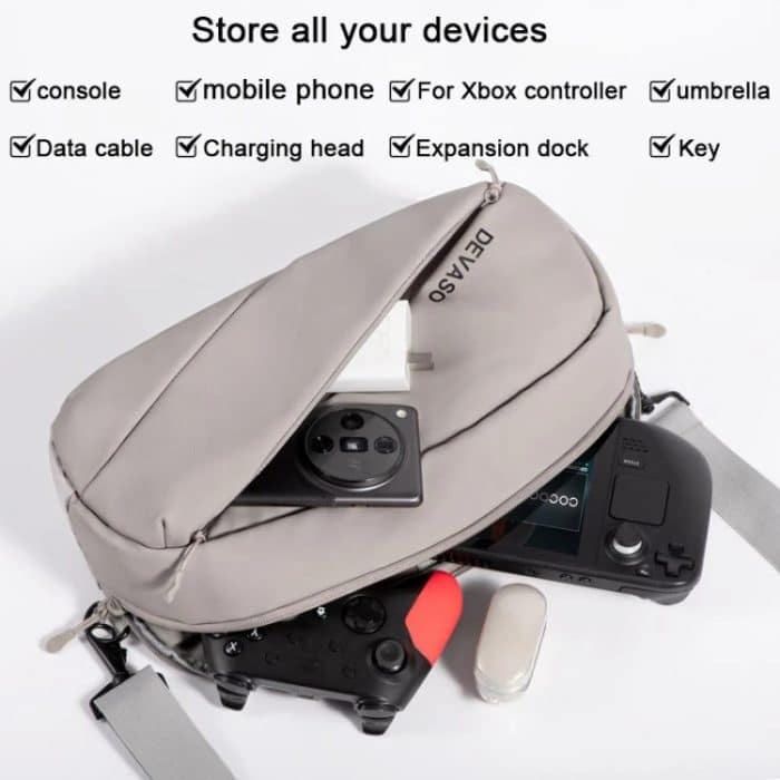 DEVASO Handheld Universal Aufbewahrungstasche Umhängetasche, Silver Enlarge – Bild 6
