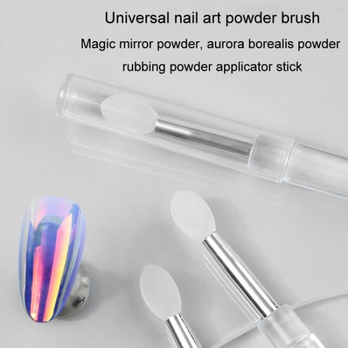Nail Art Silikon-Applikator-Sticks Mehrzweck-Tupfer-Glitzer-Lidschatten-Pinsel zum Auftragen von Maniküre-Werkzeug, 2pcs – Bild 7