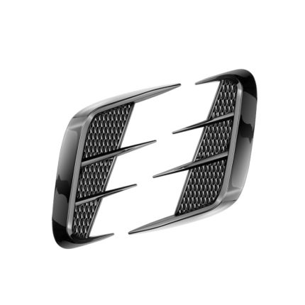 Universal Auto Kotflügel Weichen Kleber Dekorative Auto Aufkleber, Bright Black, Carbon Fiber