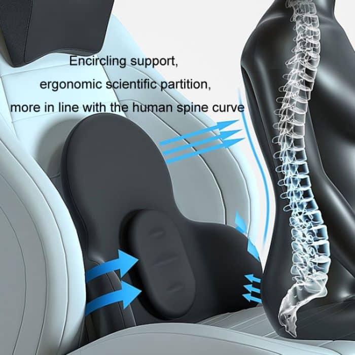 Multifunktionale, verstellbare Lordosenstütze aus Memory-Schaum fürs Auto, Classic Black, Classic Gray, Classic Coffee, Classic Dark Blue, Classic Orange, Classic Pink, Classic Rose Red – Bild 5