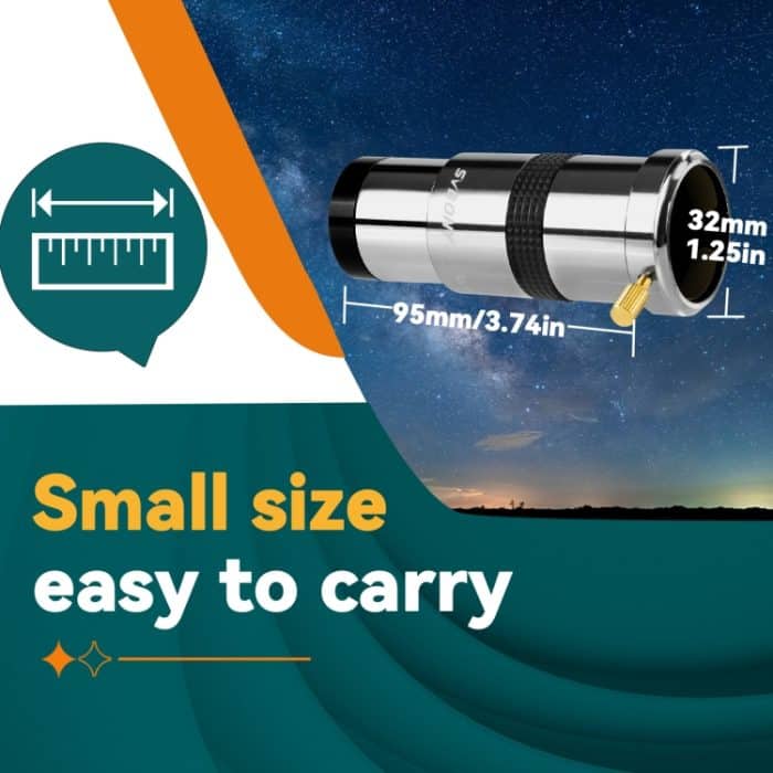 SVBONY SV137 1,25 Zoll 3-fache Lupe, Nicht-M42-Schraubenversion ohne T-Port – Bild 2