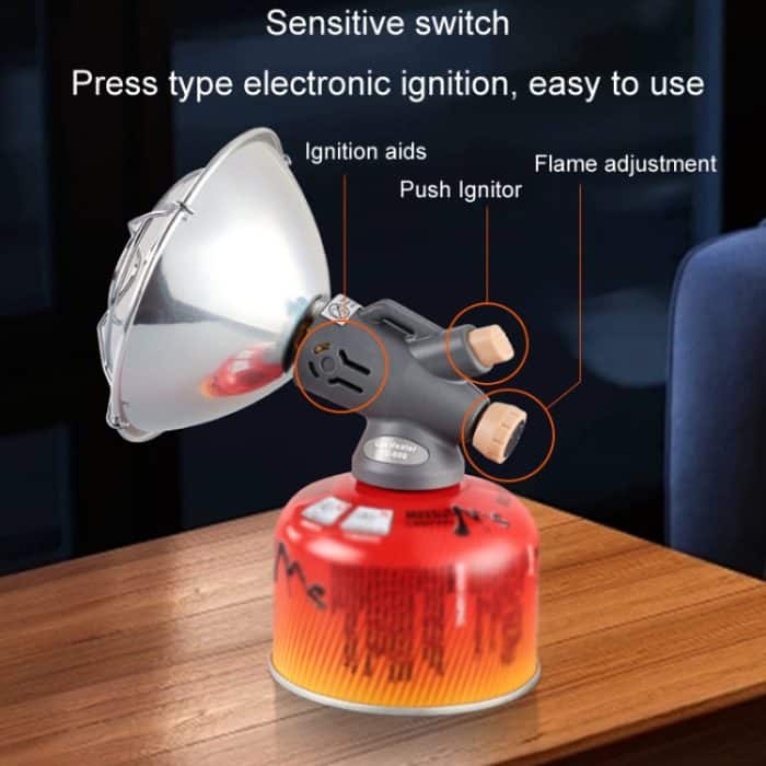 Outdoor Camping Heizung Mini Tragbare Gas Heizung Brenner Angeln Gas Kamin – Bild 8