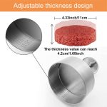 304 Edelstahl Burger Presse Küche Hackbraten Form, 14cm Large – Bild 4