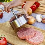 304 Edelstahl Burger Presse Küche Hackbraten Form, 14cm Large – Bild 6