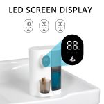 600 ml automatischer Mundwasserspender, 4 Stufen, quantitativ, mit 2 Bechern, S9 White, S9 Navy Blue – Bild 4