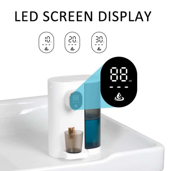 600 ml automatischer Mundwasserspender, 4 Stufen, quantitativ, mit 2 Bechern, S9 White, S9 Navy Blue – Bild 4