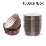 100 teile/schachtel Backutensilien Kuchen Papier Tassen Muffins Papier Cupcake Wrapper Öl-proof Schokolade Kuchen Tablett