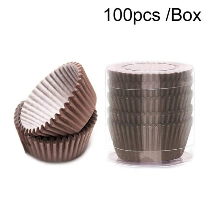 TBD0605317501A.jpg 100 teile/schachtel Backutensilien Kuchen Papier Tassen Muffins Papier Cupcake Wrapper Öl-proof Schokolade Kuchen Tablett – Bild 1