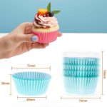100 teile/schachtel Backutensilien Kuchen Papier Tassen Muffins Papier Cupcake Wrapper Öl-proof Schokolade Kuchen Tablett – Bild 3
