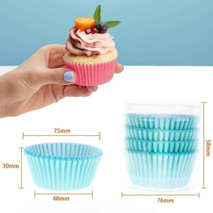 100 teile/schachtel Backutensilien Kuchen Papier Tassen Muffins Papier Cupcake Wrapper Öl-proof Schokolade Kuchen Tablett – Bild 3