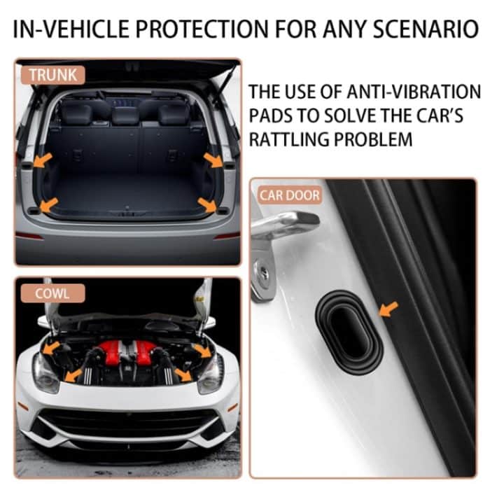 10 stücke Auto Tür Stoßdämpfende Kissen Pad Vergrößert Sound-Proof Silikon Pad – Bild 6