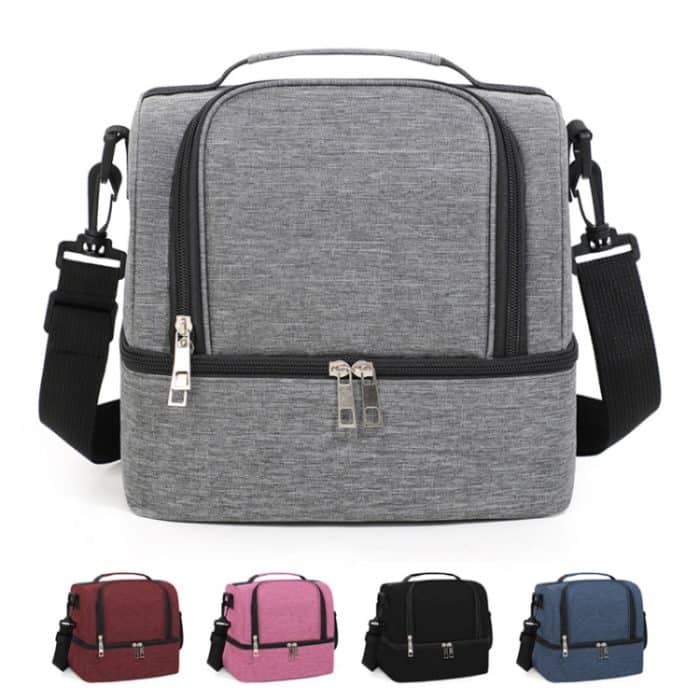 Doppellagige Outdoor-Frischkühltasche Mama-Flaschentasche Tragbare isolierte Lunchtasche – Bild 2
