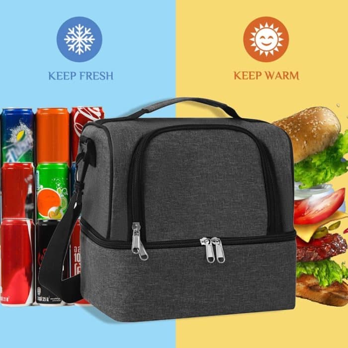 Doppellagige Outdoor-Frischkühltasche Mama-Flaschentasche Tragbare isolierte Lunchtasche – Bild 6
