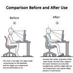 Massage-Fußstütze, Fußstütze für unter den Schreibtisch, mit 360-Grad-Lenkrollen, Casters Black – Bild 5