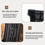 Zweireihige Rollenmassage-Fußpedal-Fußstütze unter dem Tisch, Double-row Black – Bild 6