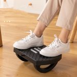 Mini Halbkreisförmige 180 Grad Schaukel Fußhocker Massage Fußstütze Mit Griff, Semicircular Black