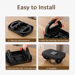 Mini Halbkreisförmige 180 Grad Schaukel Fußhocker Massage Fußstütze Mit Griff, Semicircular Black – Bild 7