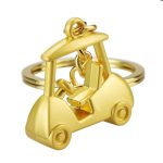 Dreidimensionale Simulation Golfball Auto Schlüsselanhänger Dekorativer Anhänger, Gold, Silver