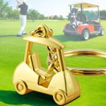 Dreidimensionale Simulation Golfball Auto Schlüsselanhänger Dekorativer Anhänger, Gold, Silver – Bild 5