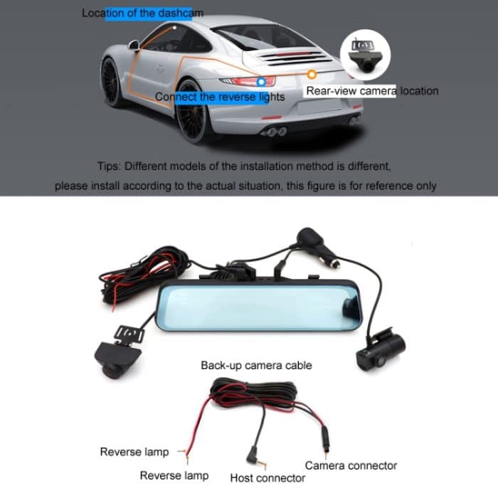 Auto HD WIFI vernetzter Dreifachkamera-Fahrtenrekorder, With GPS, WIFI Interconnection, With Right Blind Spot System – Bild 14