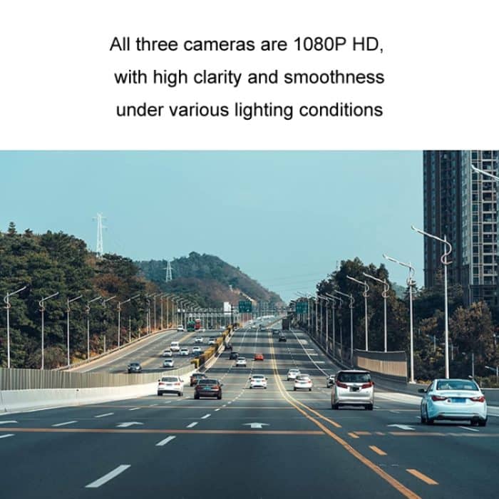 Auto HD WIFI vernetzter Dreifachkamera-Fahrtenrekorder, With GPS, WIFI Interconnection, With Right Blind Spot System – Bild 6