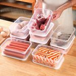 Kühlschrank-Aufbewahrungsbox, große Kapazität, transparenter Organizer für frische Lebensmittel, 2000ml Square – Bild 3