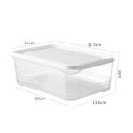 Kühlschrank-Aufbewahrungsbox, große Kapazität, transparenter Organizer für frische Lebensmittel, 2000ml Square – Bild 10