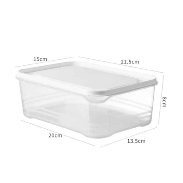 Kühlschrank-Aufbewahrungsbox, große Kapazität, transparenter Organizer für frische Lebensmittel, 2000ml Square – Bild 10