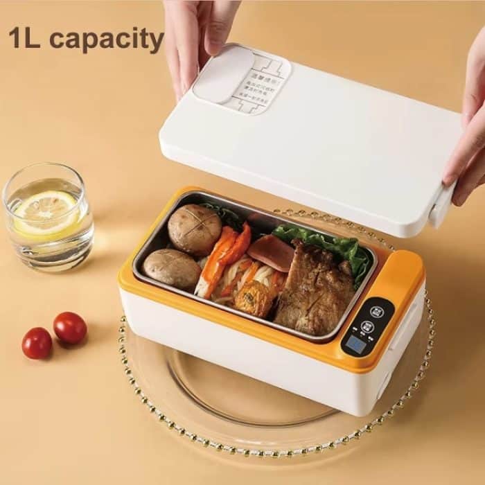 1000ml Drahtlose Heizung Lunchbox 9600mAh USB Aufladbare Bento Box, Yellow, Purple, Green – Bild 4