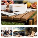 1000ml Drahtlose Heizung Lunchbox 9600mAh USB Aufladbare Bento Box, Yellow, Purple, Green – Bild 10